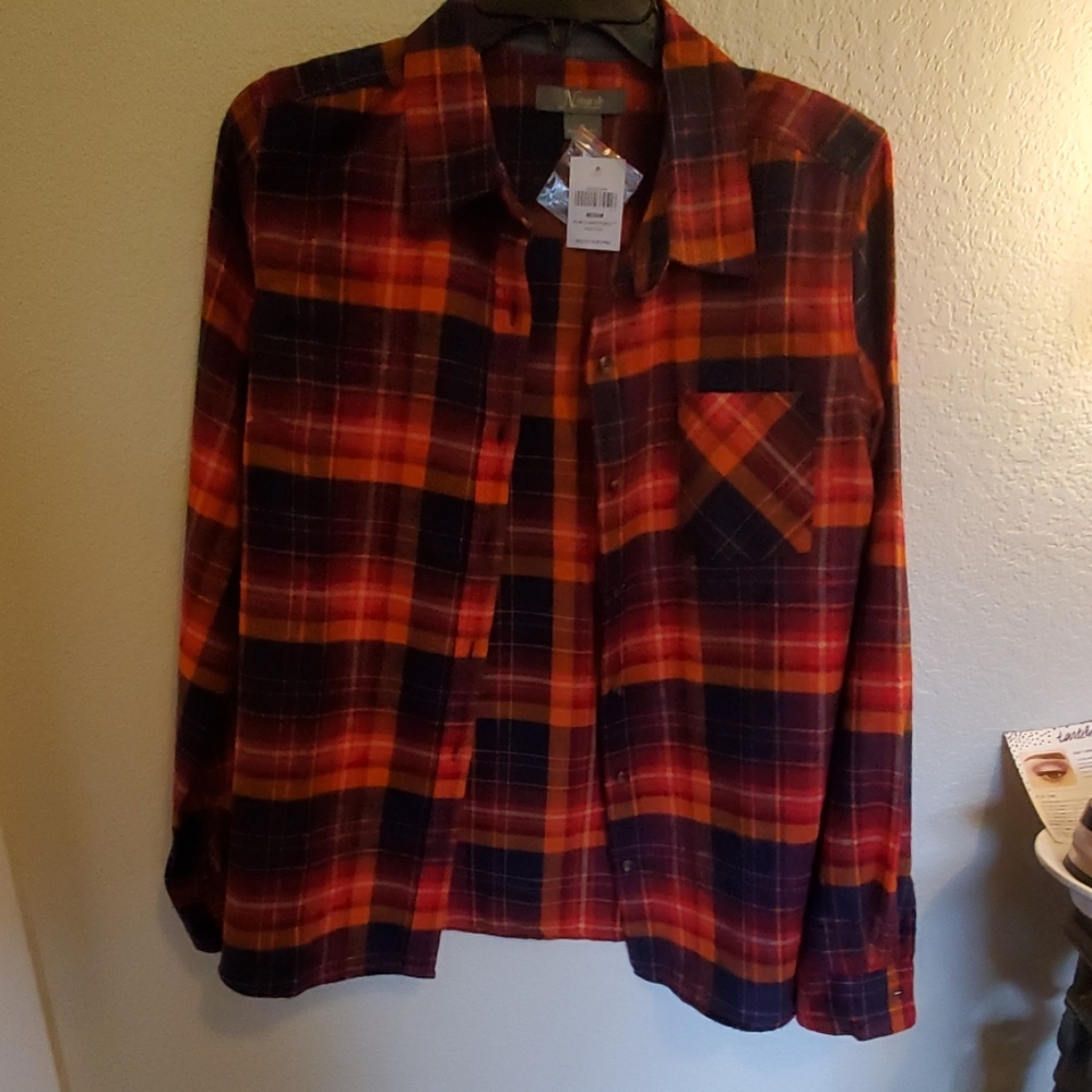 Natural reflections flannel shirt size medium